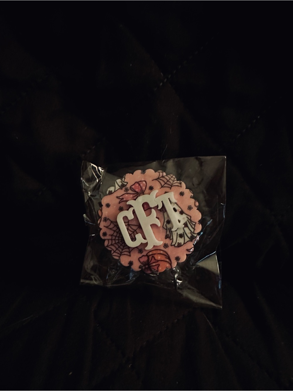 Monogrammed Halloween Theme Badge Reel CFT